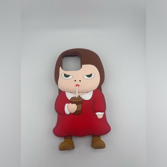 iPhone 16 Pro Max Case,Sassy Girl with Drink 3D Silicone Case,Funny & Protective - Picture 4 of 8